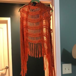 Crocheted, Fringe vest